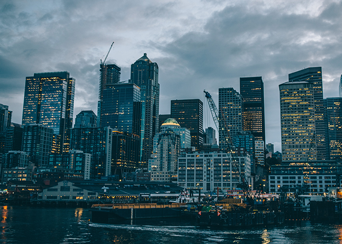 City skyline of Seattle.