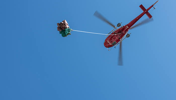 helicopter and recco hanging